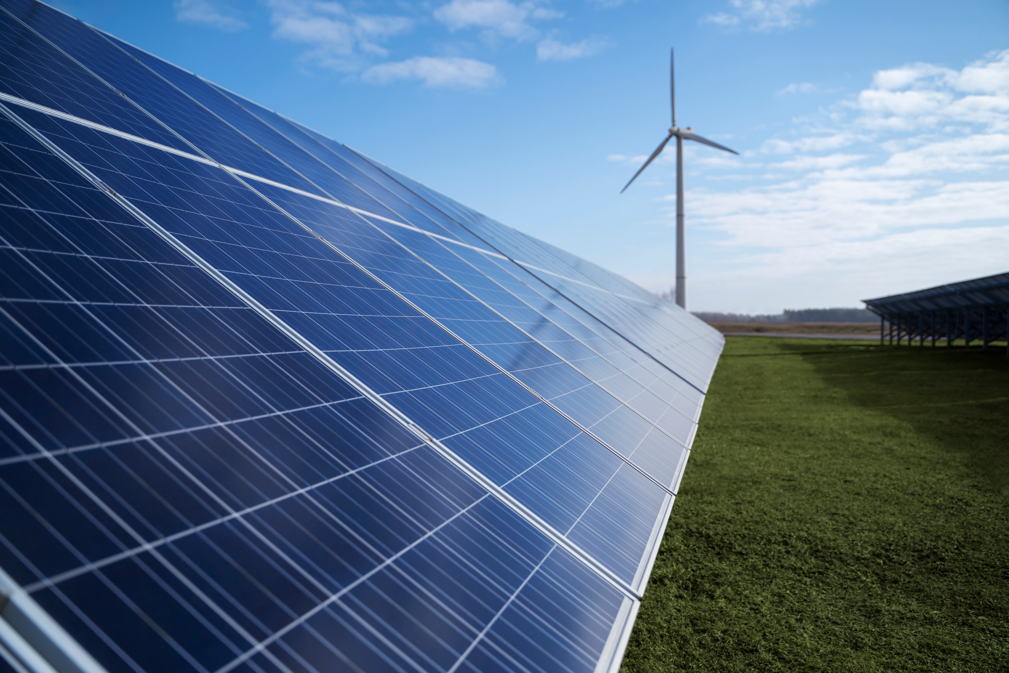 Solar panel installation background